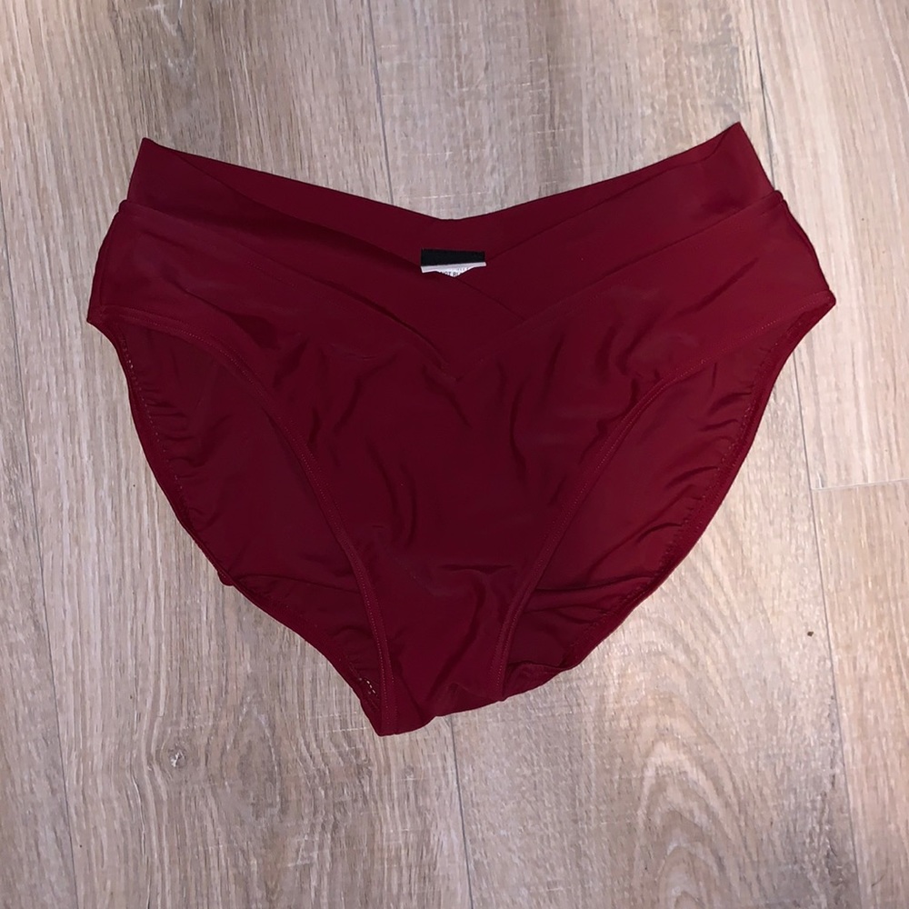 Shore Shapes dark red bikini bottom swim suit